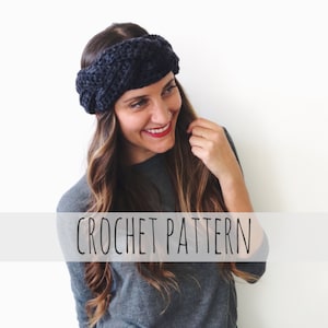 Crochet Pattern // Braided Crochet Headband Ear Warmer // Crème De La Crème Headband Pattern PDF