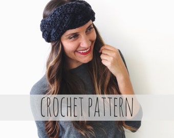 Crochet Pattern // Braided Crochet Headband Ear Warmer // Crème De La Crème Headband Pattern PDF