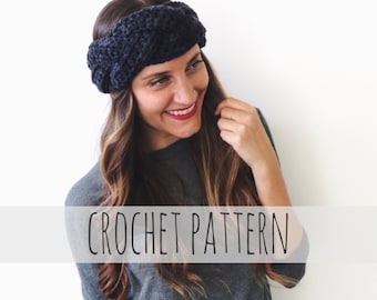 Crochet Pattern // Braided Crochet Headband Ear Warmer // Crème De La Crème Headband Pattern PDF