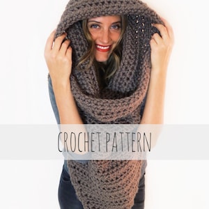 Crochet Pattern // Chunky Soft Crochet Poncho, Scarf, Cowl, Hood All in One // Battalion Scarf Pattern PDF