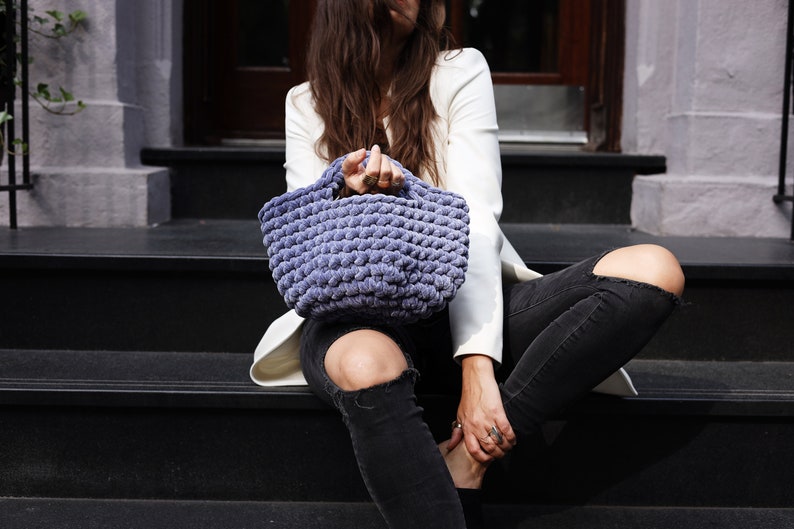 Crochet Pattern // High Fashion Modern Structured Basket Tote Purse Clutch Handbag // Lulu Basket Bag Pattern PDF image 7