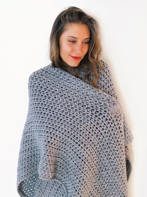Crochet Pattern Blanket Poncho Crochet Wrap Cape Cardigan Ruana Boho Blanket Poncho Pattern PDF Etsy Canada
