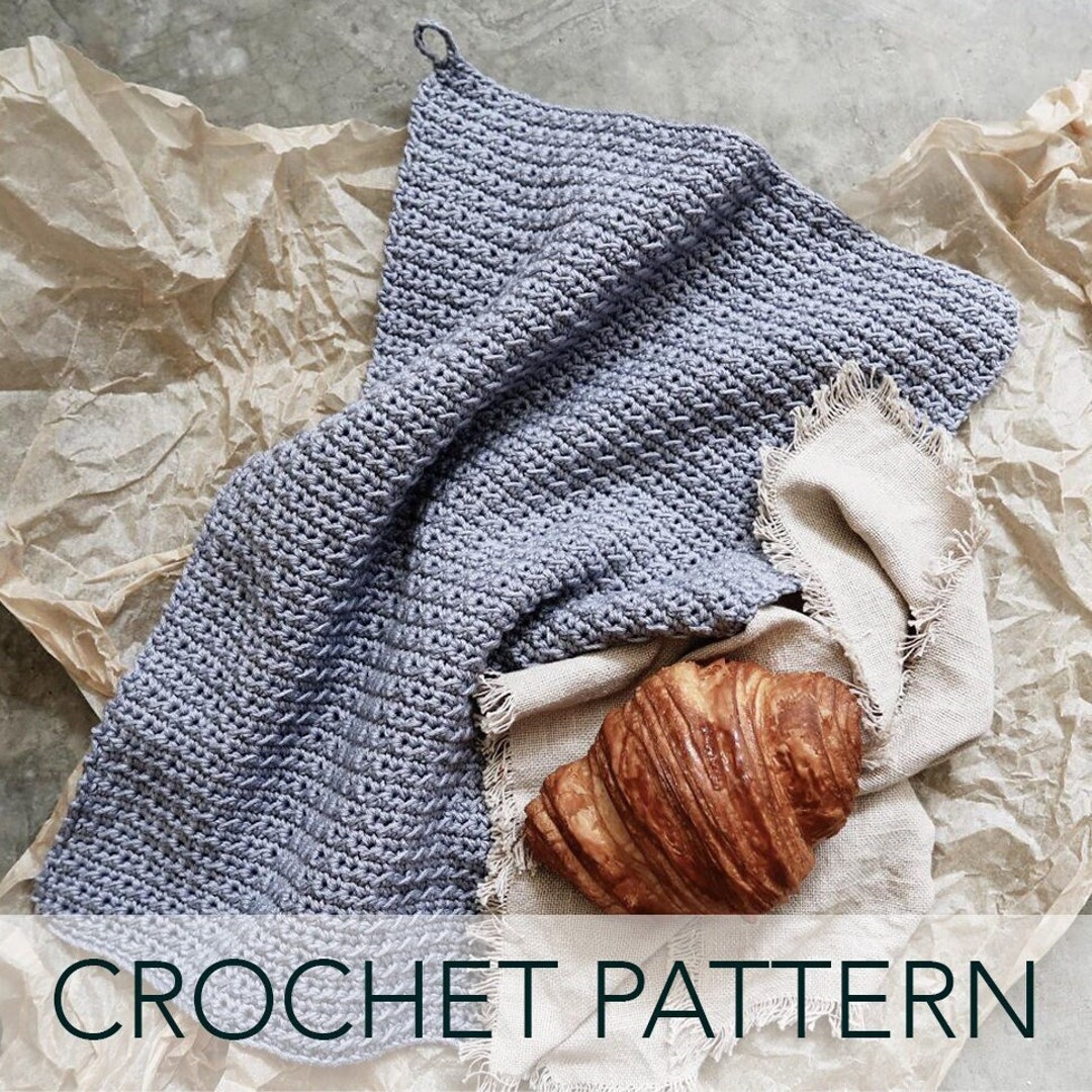 Crochet Pattern // Textured Tea Hand Towel Dishcloth Housewarming ...