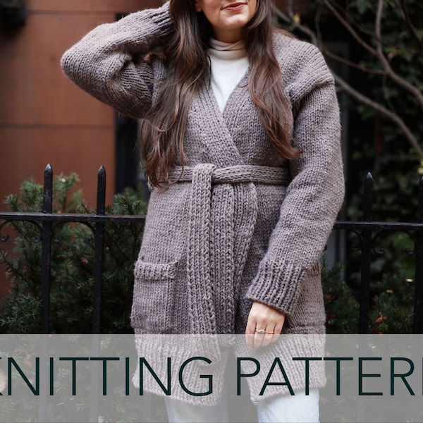 Knitted Sweater Coat Etsy