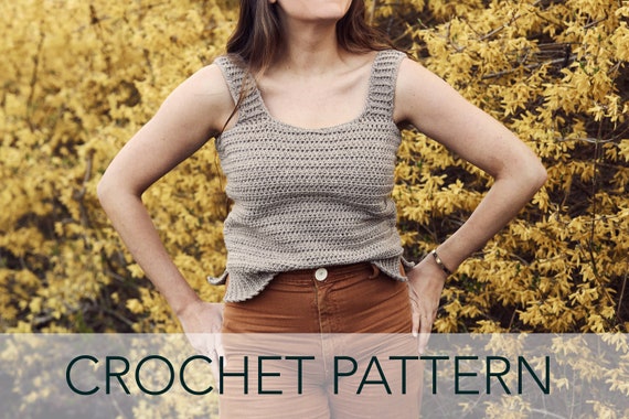 Crochet Pattern // Ribbed Tank Relaxed Summer Easy Crochet Sleeveless Top // Milla Crochet Tank Pattern PDF