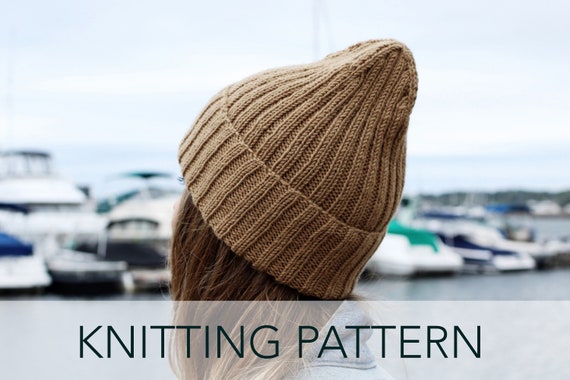 Knitting Pattern // Ribbed Folded Brim Fisherman's Cap Hat Beanie Toque  Mirrored Decreases // Voyager Cap Pattern PDF -  Canada