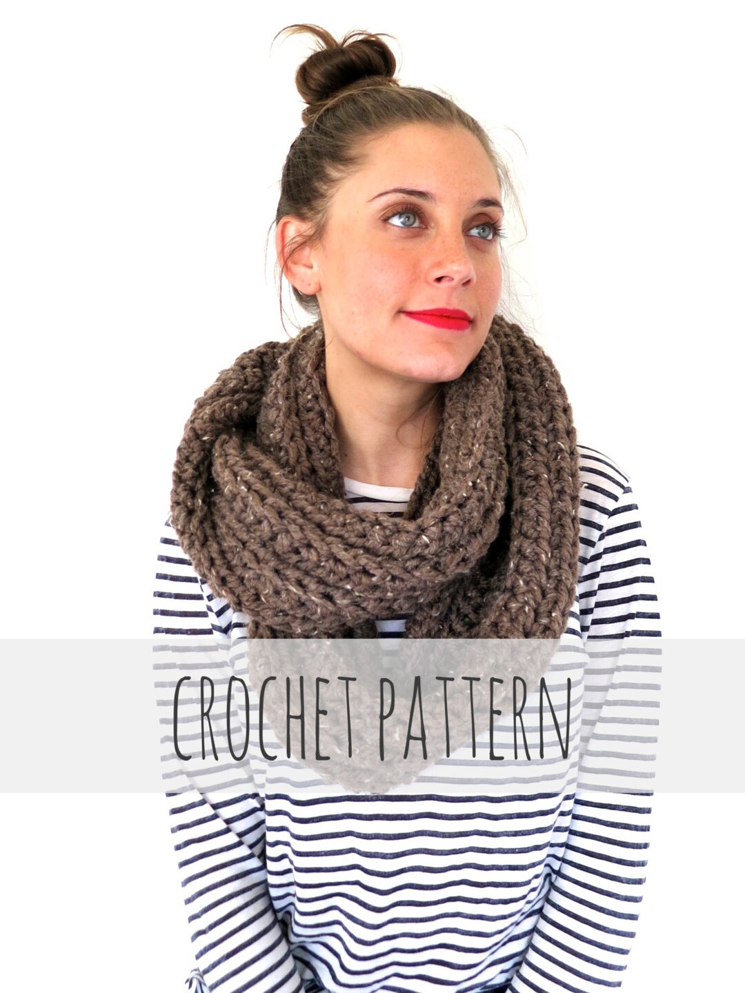 Crochet Pattern // Chunky Soft Crochet Infinity Scarf, Cowl ...