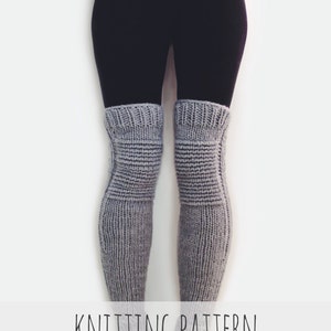 Knitting Pattern // Knit Leg Warmers Motorcycle Padded Quilted Leggings // Moto Leg Warmers Pattern PDF