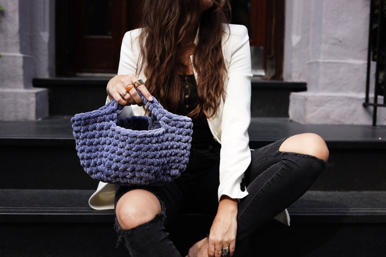 Crochet Pattern // High Fashion Modern Structured Basket Tote Purse Clutch Handbag // Lulu Basket Bag Pattern PDF image 4