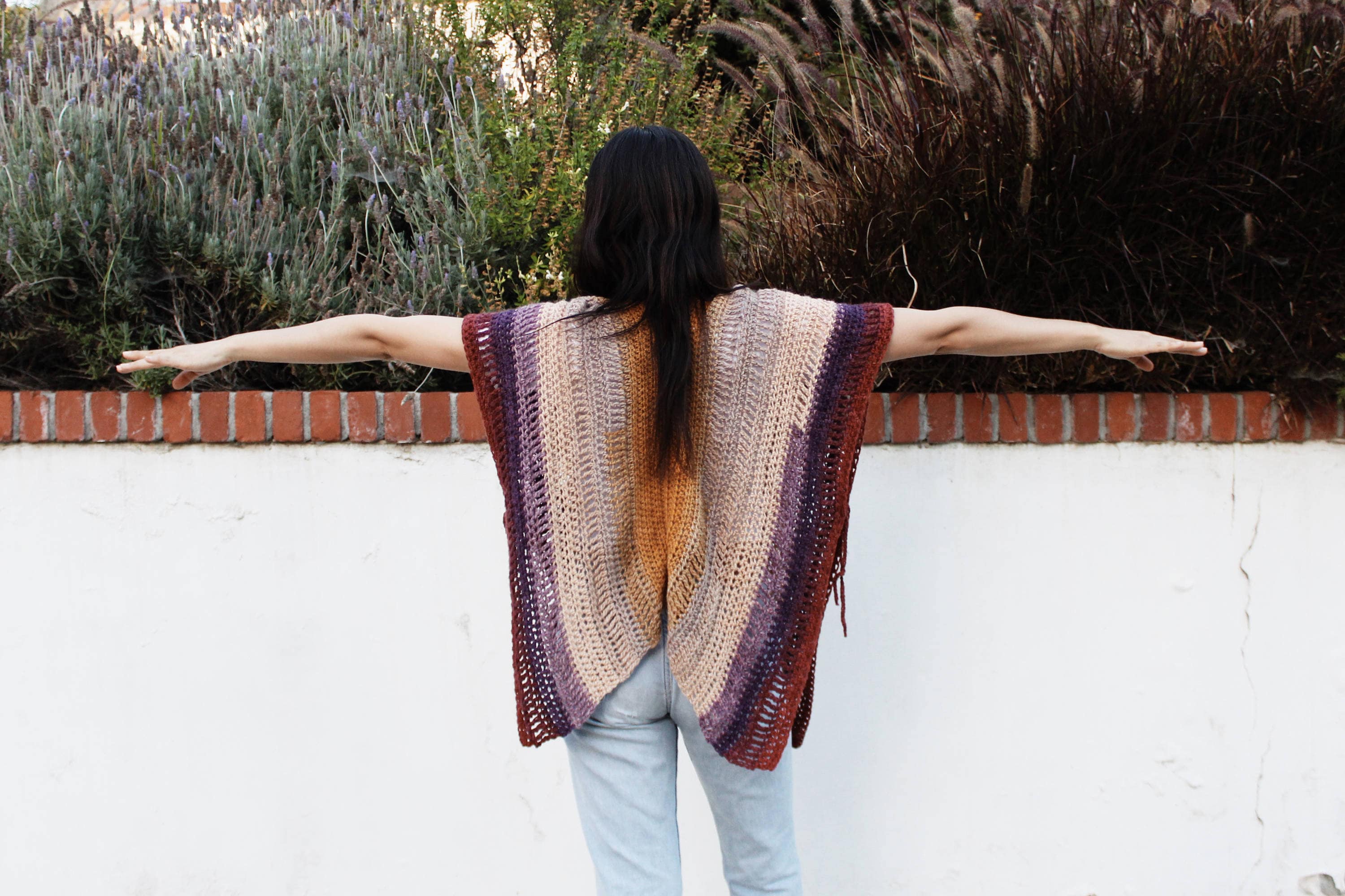 22 Butterfly Shawl Crochet Patterns for Lace Wraps, Vintage Shapes, and Winged Statement... 17 Crochet Pattern // Butterfly Poncho Cardi Shawl Side Tie