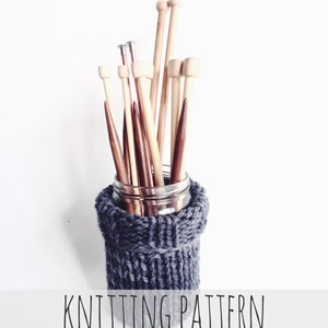 Knitting Pattern // Mason Jar Sweater Sleeve Cozy // À La Mode Mason Jar Cozy Pattern PDF