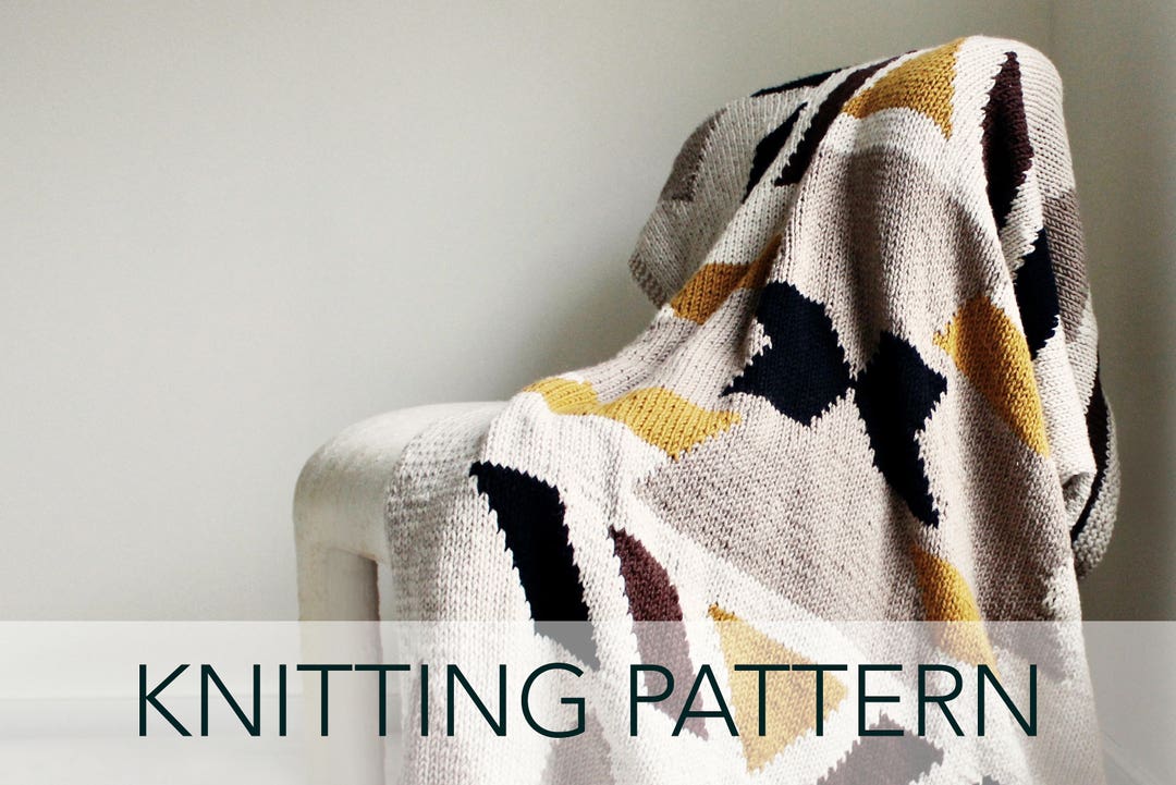 Knitting Pattern // Geometric Turkish Persian Southwest Tribal Afghan ...