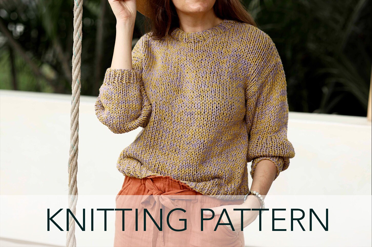 Knitting Pattern // Marled Summer Sweater Crewneck Pullover Knitting Pattern // Marled Summer Sweater Crewneck Pullover