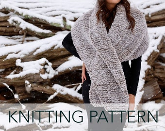 Knitting Pattern // Winter Wedding Holiday Party Faux Fur Fuzzy Stole Shawl Wrap // Fête Stole Pattern PDF