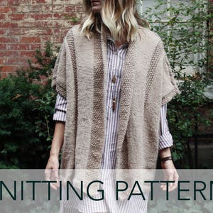Knitting Pattern // Oversized Slouchy Easy Cardigan // One Fine Day Cardigan Pattern PDF