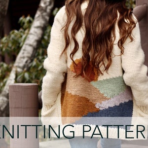 Knitting Pattern // Chunky Classic Raglan Sunset Cardigan Sweater Coat Top Down Pockets // Santa Fe Cardigan Pattern PDF