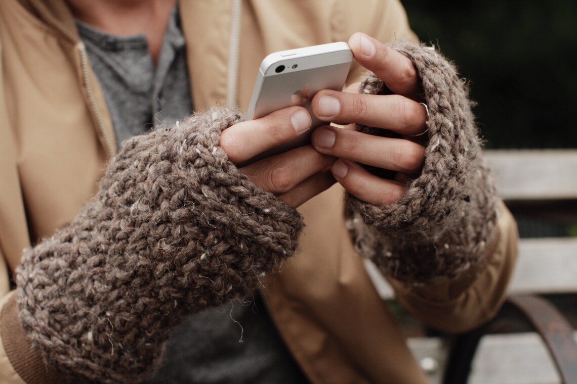 Crochet Pattern // Mens Fingerless Gloves Linen Stitch Warm Etsy