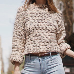 Crochet Pattern // Boxy Cropped Wide Sleeve Lightweight Chunky Summer ...