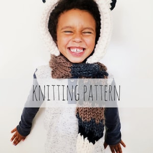 Knitting Pattern // Fox Hat Hood Cowl Scarf Knit Toddler Child Adult // Finley the Fox Hood Pattern PDF