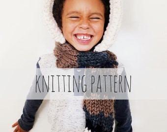 Knitting Pattern // Fox Hat Hood Cowl Scarf Knit Toddler Child Adult // Finley the Fox Hood Pattern PDF