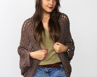 Granny Square Cardigan Cocoon Shrug 