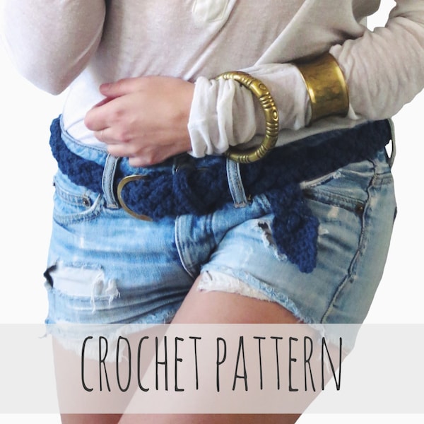 Crochet Pattern // Braided Belt Nautical Crochet Sailing Accessory // First Mate Belt Pattern PDF