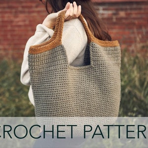 Crochet Pattern // Hobo Purse Bag Slouchy Shoulder Bag Travel Tote // Huntington Carryall Pattern PDF