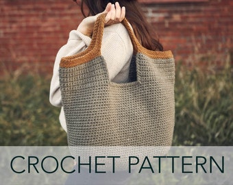 Crochet Pattern // Hobo Purse Bag Slouchy Shoulder Bag Travel Tote // Huntington Carryall Pattern PDF