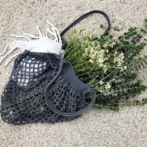 Crochet Pattern // Net Bag Market Tote Grocery Mesh String // French ...