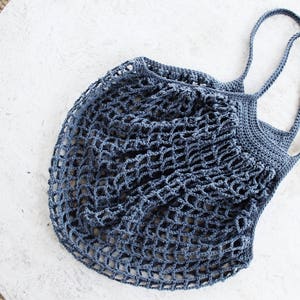 Crochet Pattern // Net Bag Market Tote Grocery Mesh String // French ...