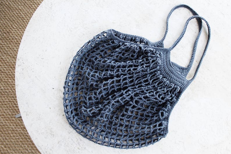 Crochet Pattern // Net Bag Market Tote Grocery Mesh String // - Etsy