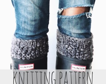 Knitting Pattern // for Knit Boot Cuffs Seed Stitch Warmers // Jardin Du Luxembourg Boot Cuffs Pattern PDF