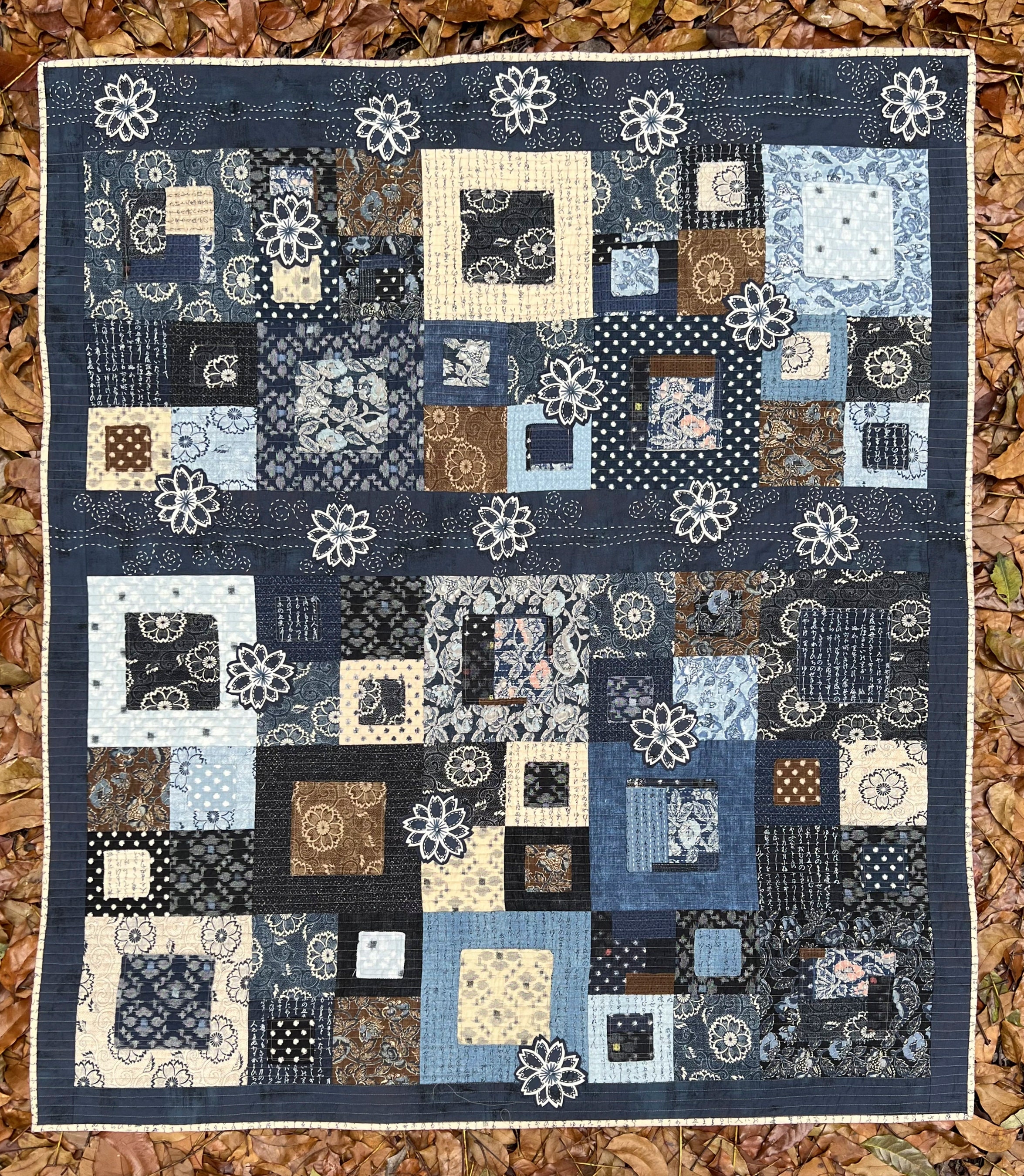 Sakura Quilt Pattern, Digital PDF Pattern, Machine Pieced