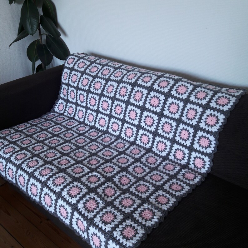 Grey Throw Pink Blanket Grey Throw Blanket Pink Throw Blanket Etsy