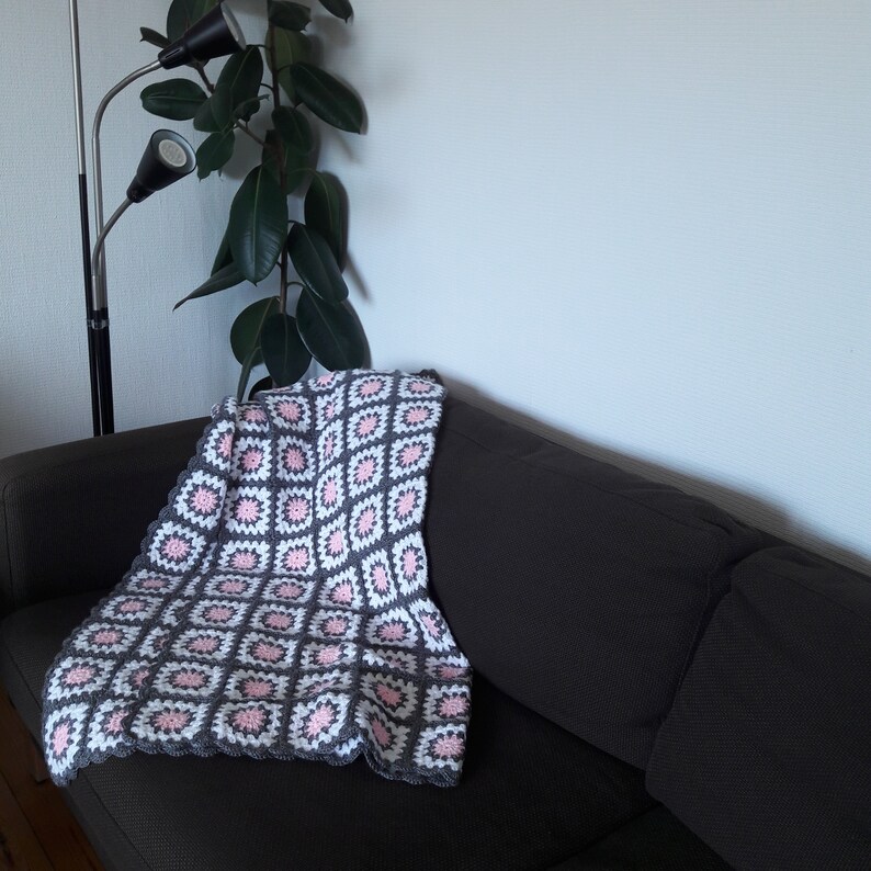 Grey Throw Pink Blanket Grey Throw Blanket Pink Throw Blanket Etsy