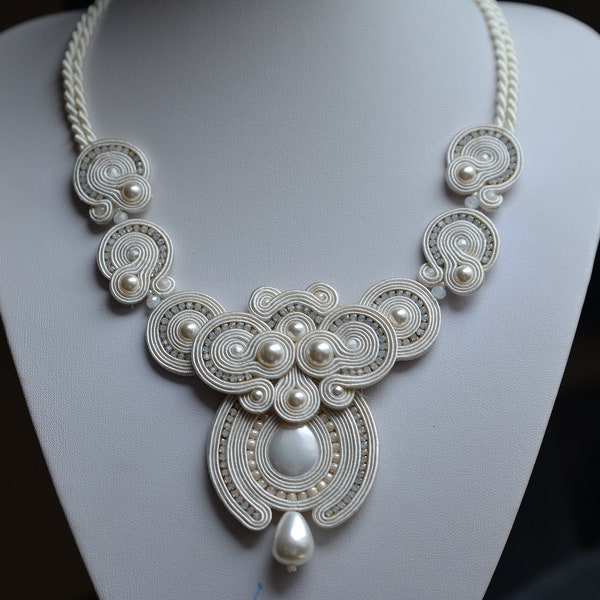 Collana soutache - ivery