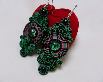 Mohito mix- soutache earrings