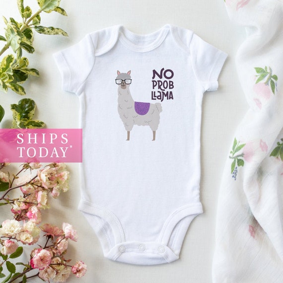 llama onesie baby