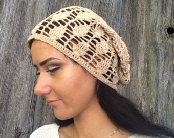 chapeau d'été en coton pour femme, chapeau d'été au crochet, chapeau marron, chapeau crocheté à la main chapeau pour femme chapeau souple chapeau de soleil, chapeau femme