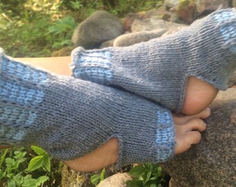 New eco wool Yoga Socks,  Hand Knit Pilates Socks,  gray  Socks,  Dance Socks Slipper Socks Women Socks, gift for women
