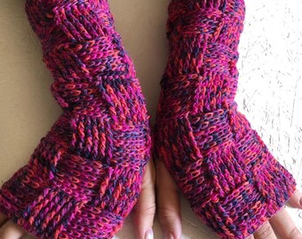 New fingerless gloves Crocheted  Fingerless Women's  gloves, multicolored mittens  Winter Accessories rainbow gloves gift