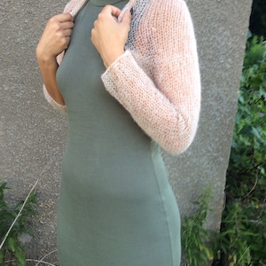 brown mohair shrug, bridal shrug, knit women shrug, Elegant Hand Knitted bolero, wedding bolero  Handmade