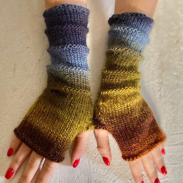 new women gift gloves, Fingerless gloves, christmas gift, Long Arm Warmers, Boho Glove, Wrist long arm warmers, Ready to ship!