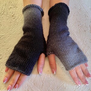 new women gift gloves Fingerless gloves Mittens Long Arm Warmers Boho Glove Women Black gray Wrist long arm warmers Ready to ship!