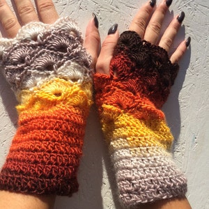 Ready to ship! women arm warmers Fingerless Gloves orange yellow  fingerless  Arm Warmers  winter  gloves