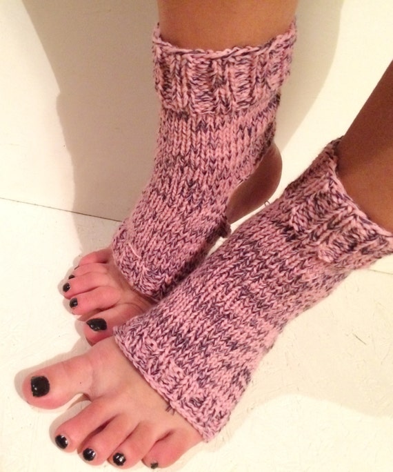 New Pink Pilates Socks, Knit Women Multicolors Yoga Socks, Pink