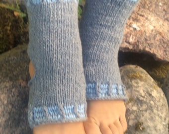 New eco wool Yoga Socks,  Hand Knit Pilates Socks,  gray  Socks,  Dance Socks Slipper Socks Women Socks, gift for women