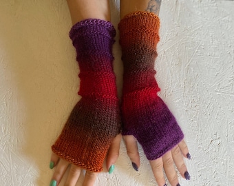 nouveaux gants cadeaux pour femmes Mitaines Mitaines Manchettes longues Boho Gant Manchettes longues sans doigts pour femmes Prêt à être expédié !