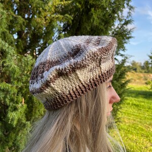 Rainbow crochet  women  hat, multicolored autumn, winter  beret, sun hat, wool  beret, women gift