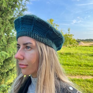 Rainbow crochet  women  hat, multicolored autumn, winter  beret, sun hat, wool  beret, women gift